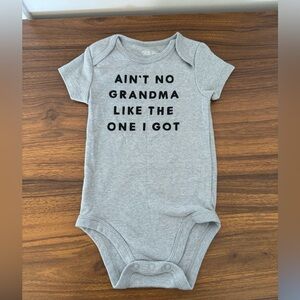 Okie Dokie Light Gray Baby Bodysuit Size 6 Month